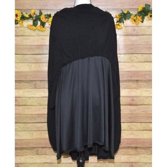 Torrid Black Sleeveless V-Neck Button Front Dress Plus Size 5X Smocked Back - Picture 5 of 10